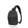 Miejski plecak męski na ramię + USB, Photon Black R-bag