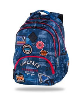 Plecak szkolny CoolPack Bentley 30L, Badges Blue B16154