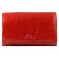 Pojemny portfel damski skórzany Wittchen kolekcja Italy, czerwony