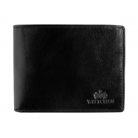 Skórzany klasyczny portfel męski Wittchen, kolekcja Italy, czarny