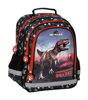 Plecak szkolny dwukomorowy Derform dinozaury