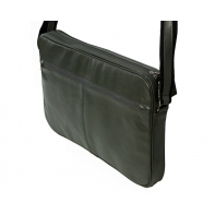 Skórzana torba na ramię z wyjmowaną kieszenią na laptopa G-502 granatowa