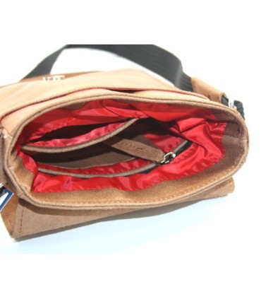 Saszetka męska na ramię skórzana, czarna