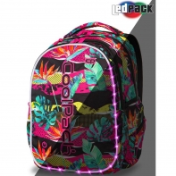 Świecący plecak szkolny CoolPack LED Joy L 26 L Paradise + ładowarka