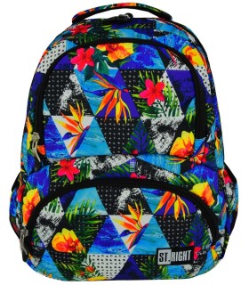 Dwukomorowy plecak szkolny St.Right 24 L, Paradise 