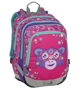 Plecak szkolny Bagmaster  trzykomorowy, małpka