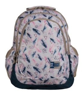 Trzykomorowy plecak szkolny St.Right 27 L, Boho BP6