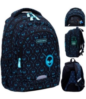 Plecak szkolny 20L trzykomorowy AB330 ASTRABAG NEON UFO
