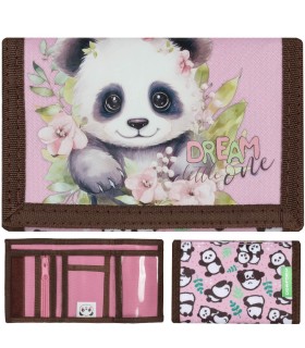 Portfel dziecięcy zapinany na rzep Derform CUTE PANDA