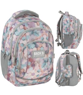 Plecak szkolny czterokomorowy 26 L Derform BACKUP model A GEOMETRIC BEIGE